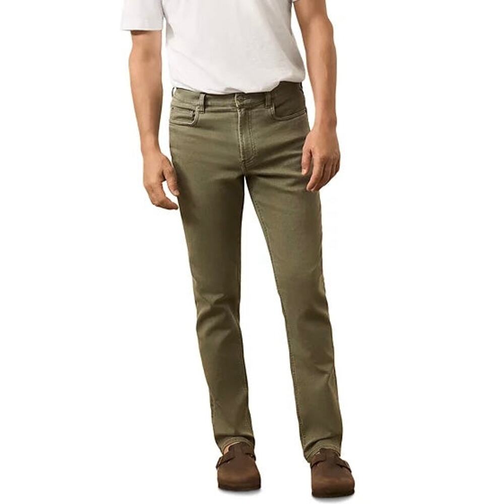 Faherty Stretch Terry 5 Pocket Island Olive Pants 31 x 32 NEW Slim Straight Leg
